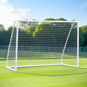 AnswerE Durable Full-Size Soccer Goal Weatherproof UPVC Frame with Stability Kit, Easy Setup & Storage 6/8/10/12FT