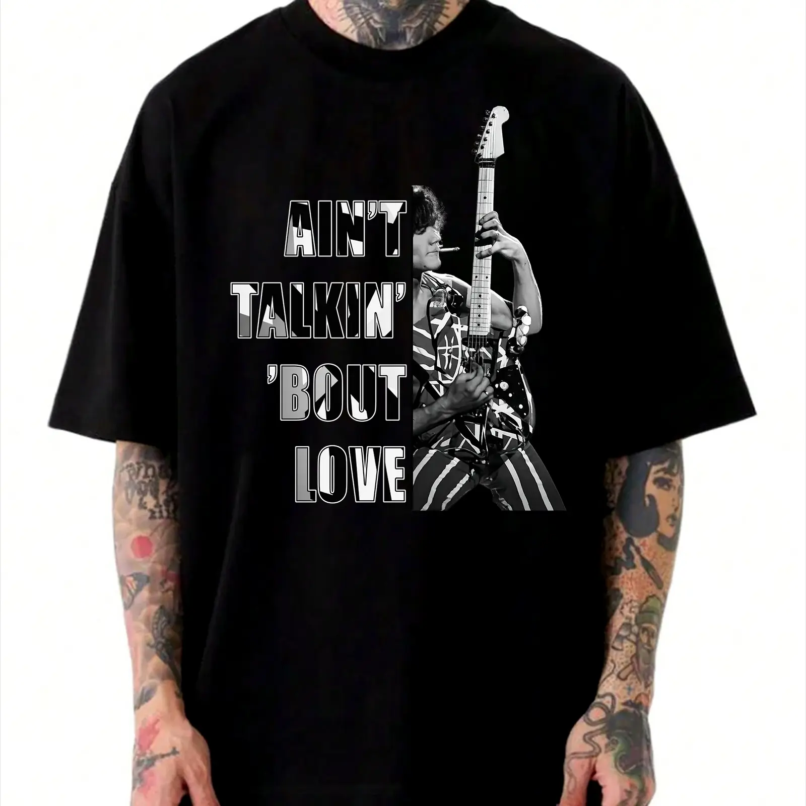 EVH Ain't Talkin' Bout Love Comfort Color Graphic Tee Ring-Spun Cotton Soft-Washed T-Shirt Trendy Tops Perfect Gift