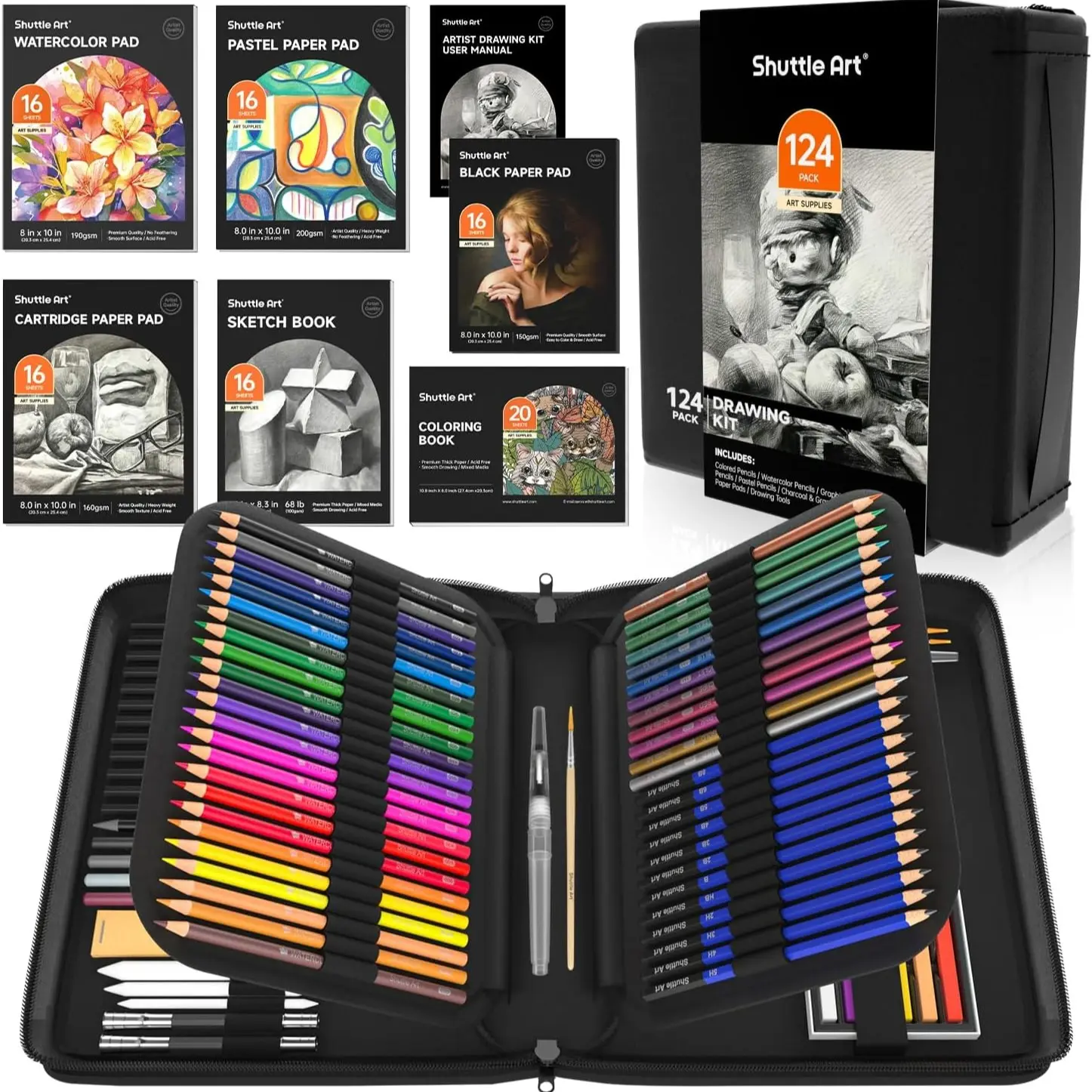 124 PCS Drawing Kit