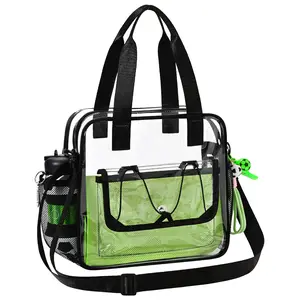 Clear Bag for Stadium Events 12x6x12 Approved Tote for Women Concert Work Travel Beach Gym College 13 Laptop Crossbody Sling Adjustable Strap Perfect Stadium Size All Seasons Adults