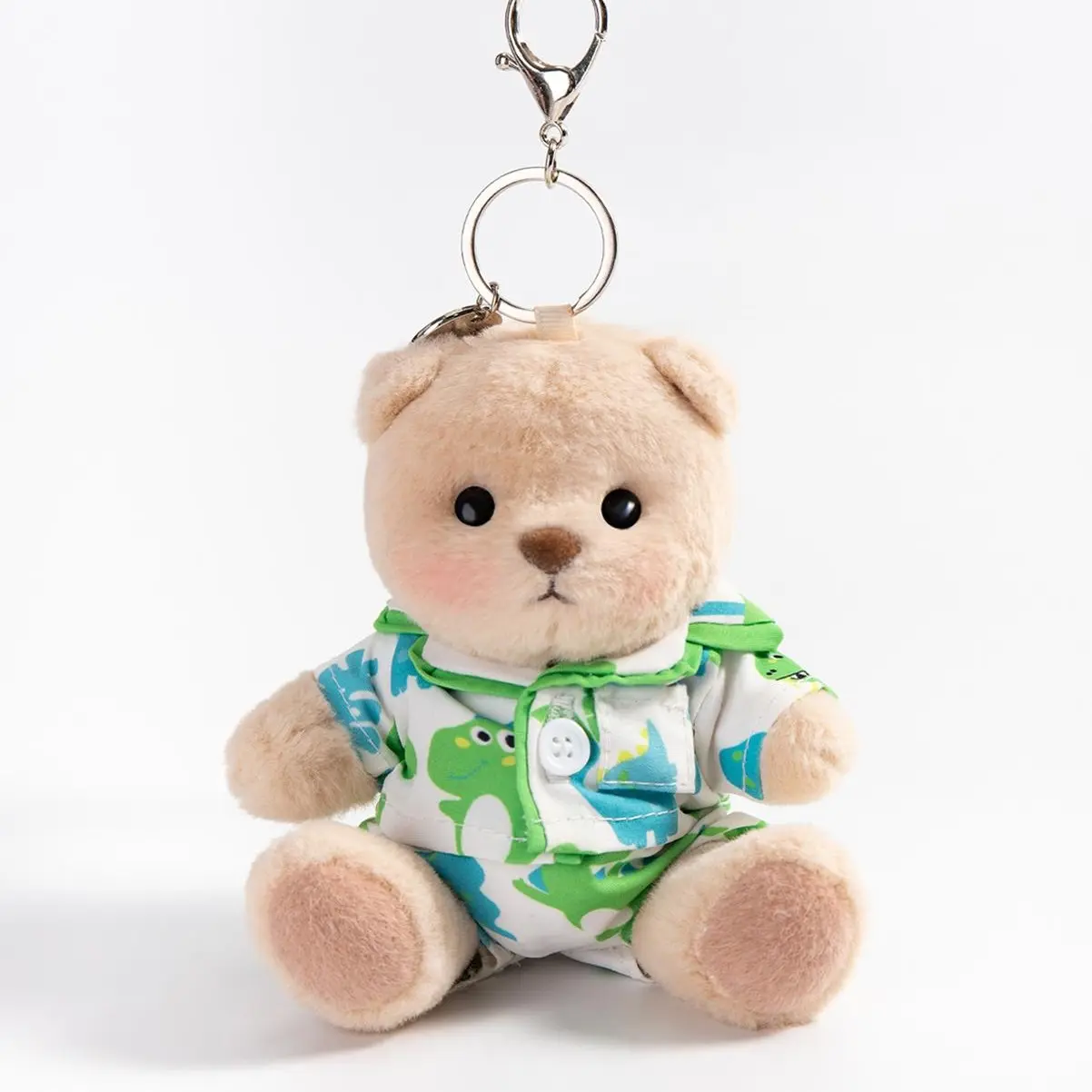 Getahug Dinosaur Pajama Mini Bear Keychain | 5.9 Inches Plush Bag Charm Stuffed Animal Gift