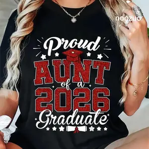 Pure Cotton Proud Aunt of a 2026 Graduate Senior Graduation T-Shirt
