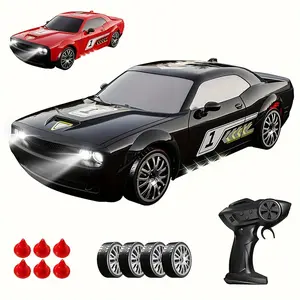 RC Supercar Kit 1:20 Scale 4WD Drift Special Chassis 2.4 GHz Wireless LED Lights Wear-Resistant Tires Upgraded Battery for Racing & Drifting