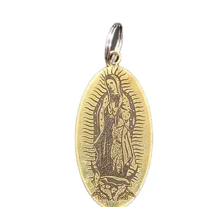 Virgin de Guadalupe Brass Keychain