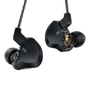 CCZ DC02 In-ear Monitor, Wired Earphone with Detachable Cable, HiFi Stereo Musician Audio Earbuds, Gaming Earbuds, Earphones for Singer, Stage, Studio, Headset, In-ear Headphones, Electronic, Black