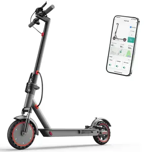 2026 D8 Pro Electric Scooter for Adults, 350W Motor Up to 19 MPH Top Speed, 16-21 Mile Long Range, 8.5" Solid Tires with Front & Rear Shock Absorption, Smart App control Foldable Commuter Scooter Portable for Urban Travel