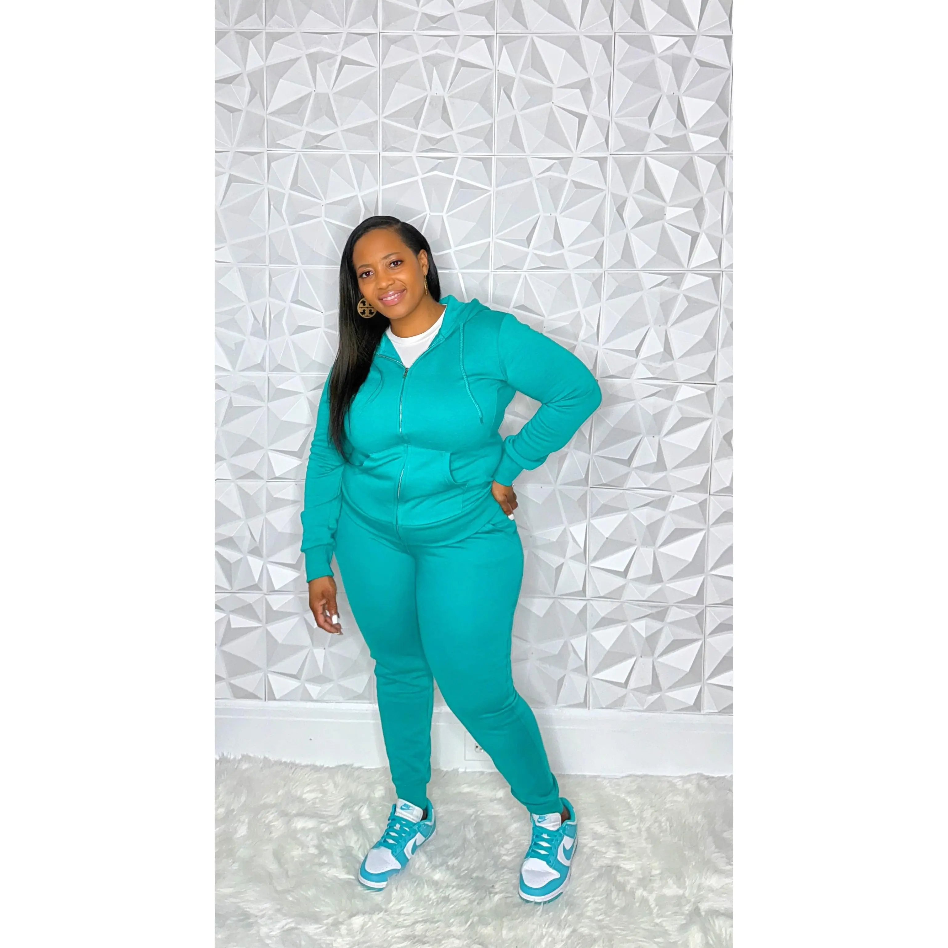 Classic Fleece Jogger Set (Teal)