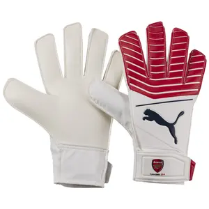 PUMA Mens Arsenal One Grip 17.4 Goalkepper Gloves Soccer Cleats - Red, White PUMA Mens Arsenal One Grip 17.4 Goalkepper Gloves Soccer Cleats - Red, White