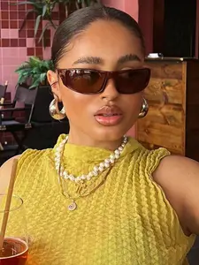 Women's Polycarbonate Fashion Sunglasses Y2K Style, Outdoor Sports Cycling Music Festival Beach Vacation, Streetwear College Wind