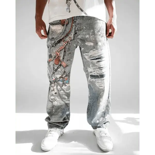 Preme allover print denim - Urban Streetwear Allover Print Style