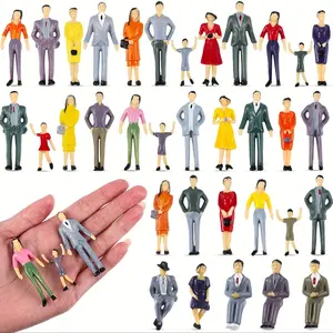 10/20/30pcs 1:30 Scale Miniature Figurine Set - Statues, Colorful Uniform Figures for Dollhouses & Train Sets, Perfect DIY Scenes, small plastic collectible for miniature scene lovers