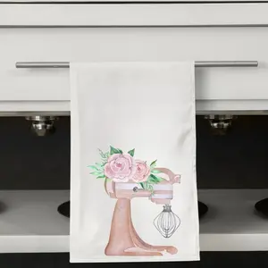 Pink Kitchen Tea Towel Set – Floral Baking Towel Bundle – Flour Sack Mixer Towel – Baker Gift Set – Utensil Towel – Kitchen Decor