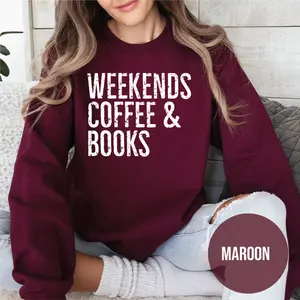 Women's Bookish Graphic Long Sleeve Sweatshirt - Casual, Comfortable Crewneck, Retro Cozy Reading Tops, Perfect Gift for Book Lovers