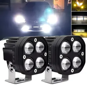 Square Four-Leaf Clover Car Off-Road Motorcycle External High Power Super Bright LED Headlight Upgrade Fog Light Work Lamp Motorcycle Led Lights