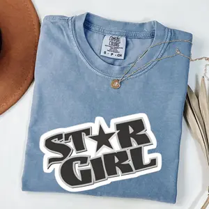 Comfort Colors Retro Stargirl Shirt, Y2K Baby Star Graphic Shirt, Coquette Shirt, Weeknd Hurry Up Tomorrow Tee Womenswear Top