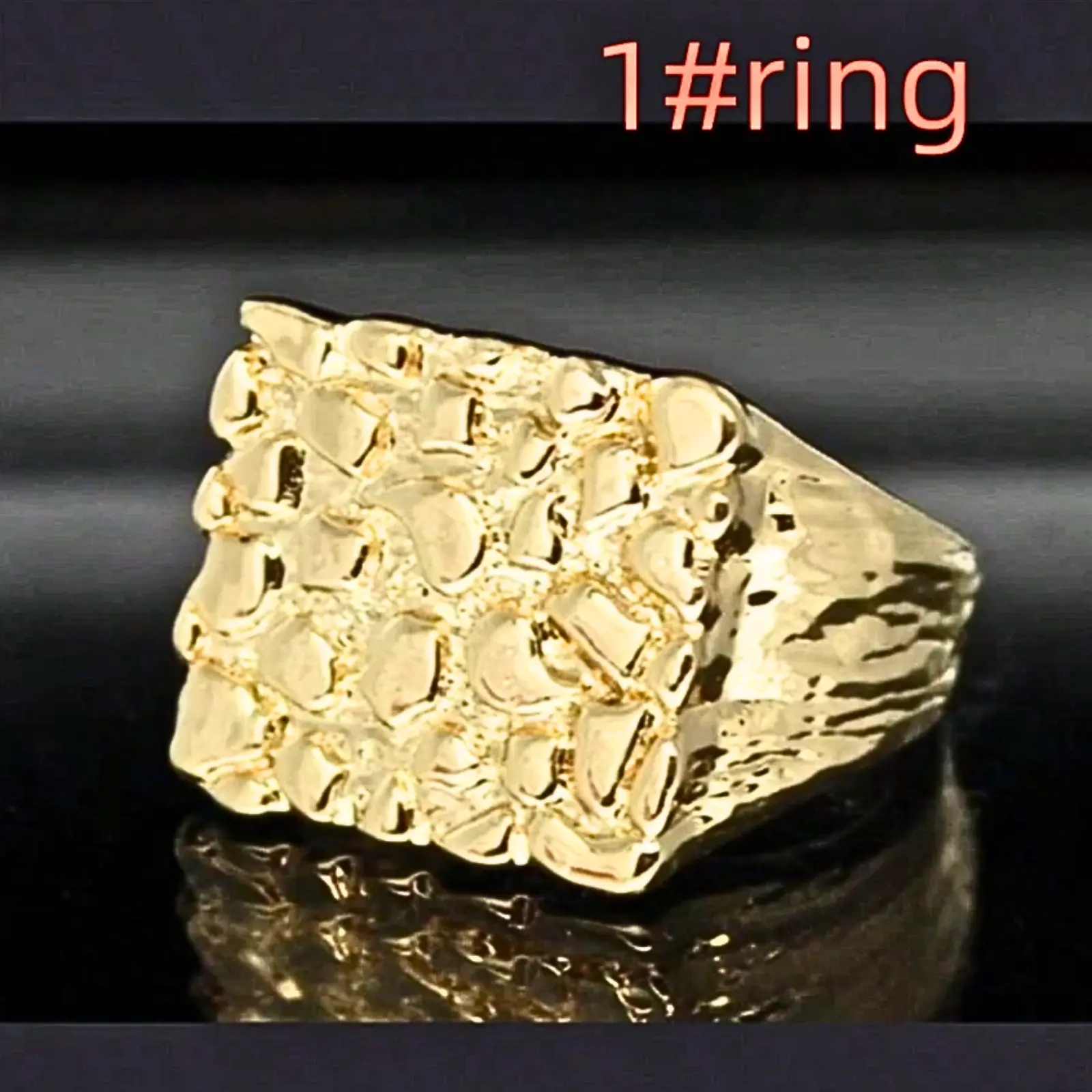 Nugget Ring – Solid Gold Diamond-Cut Vintage Style for men Nugget Ring – Solid Gold Diamond-Cut Vintage Style for men