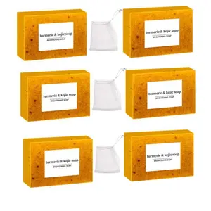 Turmeric Soap Bar 100g Deep Cleansing & Moisturizing for Face Body All Skin Types Comfort Skincare with Turmeric Powder Glycerin Coconut Oil Hydrating Cleanser