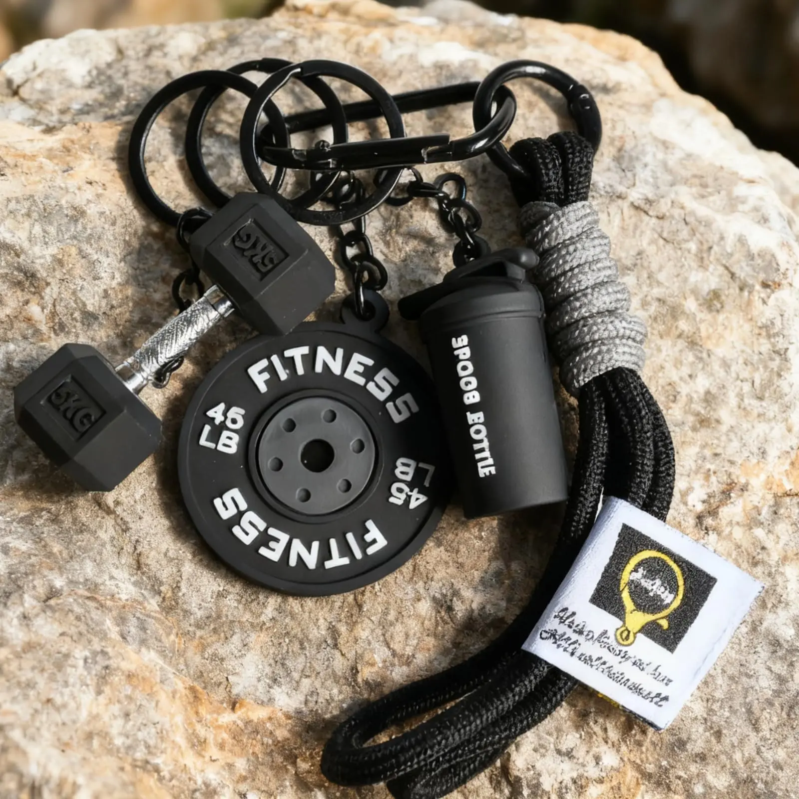 Cute Dumbbell Keychains — Mini Weights, Barbell & Kettlebell Fitness Key Chains for Gym Lovers, Women & Men; Bag/Backpack/Purse Accessories