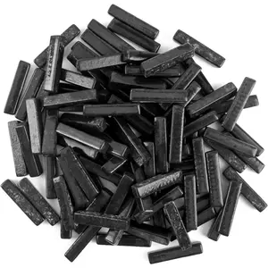 Glass Mosaic Tiles for Crafts Bulk,150g Black Strips Mosaic Glass Pieces,Glass Mosaic Garden Craft Kit