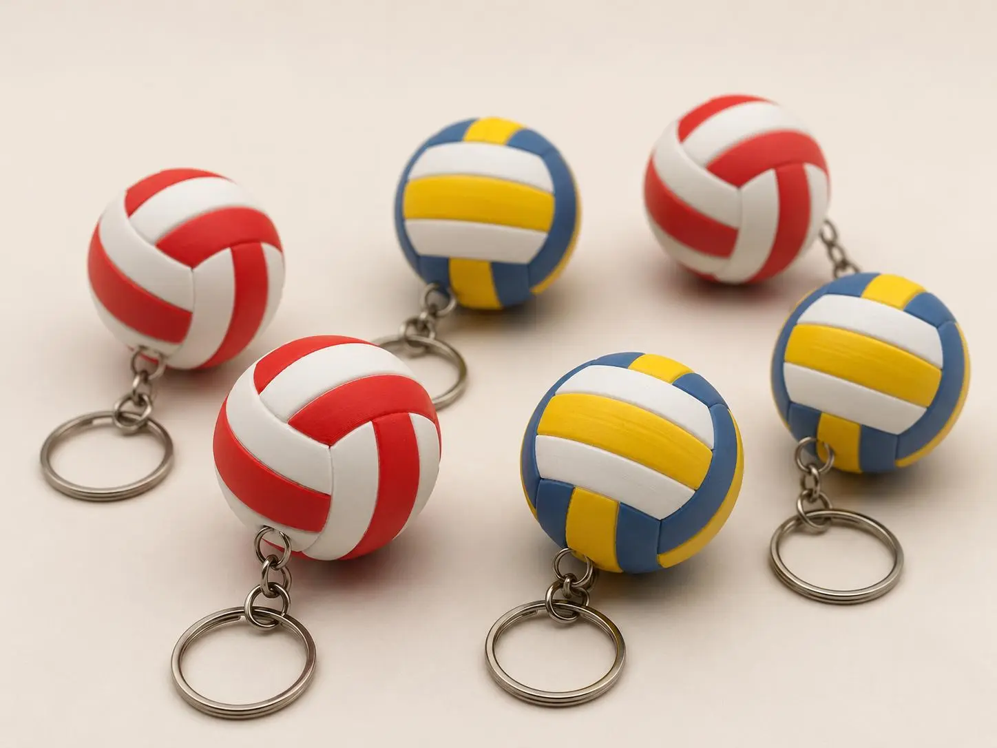Volleyball Wire Loop Keychain, Cute Fashion Sports Accessory for Key Organization, Wire Loop Keychains, Mini Keychain-Style Keychains, Pocket-Sized Keychains