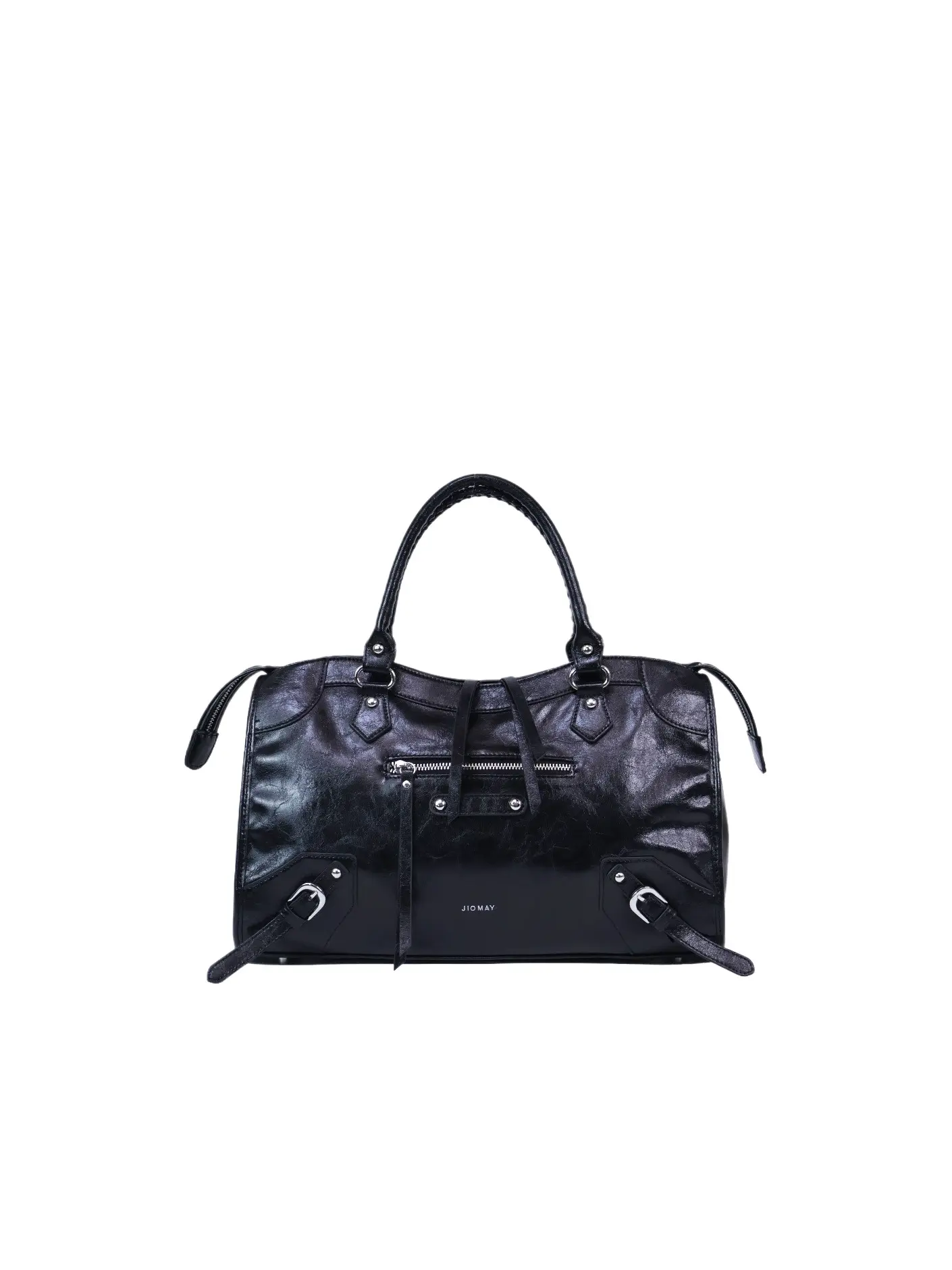 JIOMAY 2026 Women's New Studded Motorcycle Bag, Dark Vintage French Tote, Trendy Cool Crossbody Top Handle Purse for Women, Crossbody Handbag, Crossbody Shoulder Purses, Crossbody Shoulder Bags