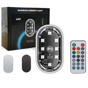 2/4/6/8/10/12 Pack RGB Led Aircraft Strobe Light Remote Wireless Motorcycle Flash Light Warning Lights for Bike Car Multifunctional