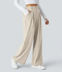 Halara Flex High Waisted Pocket Wide Leg Waffle Work Pants #SwimWeek