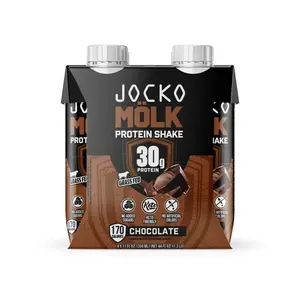 (W)Jocko Fuel Protein Shake, Chocolate, 11oz, 4 Count, 30g Protein