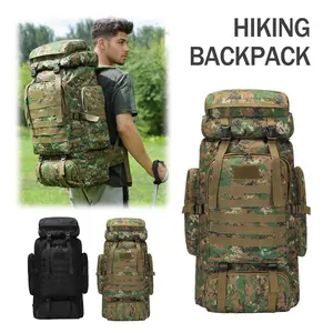 80L Camping Hiking Backpack,Molle military Tactical rucksack backpack,Waterproof Lightweight Hiking Backpack Adventure