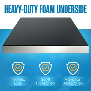 Houseables Washing Machine Pan, Washing Machine Drain Pan, Washer Tray, for Floor Drip Protection, Under Dryer, Laundry, Metal, Stainless Steel, 28 x 30 x 2.5 Inch, with Anti-slip Mat