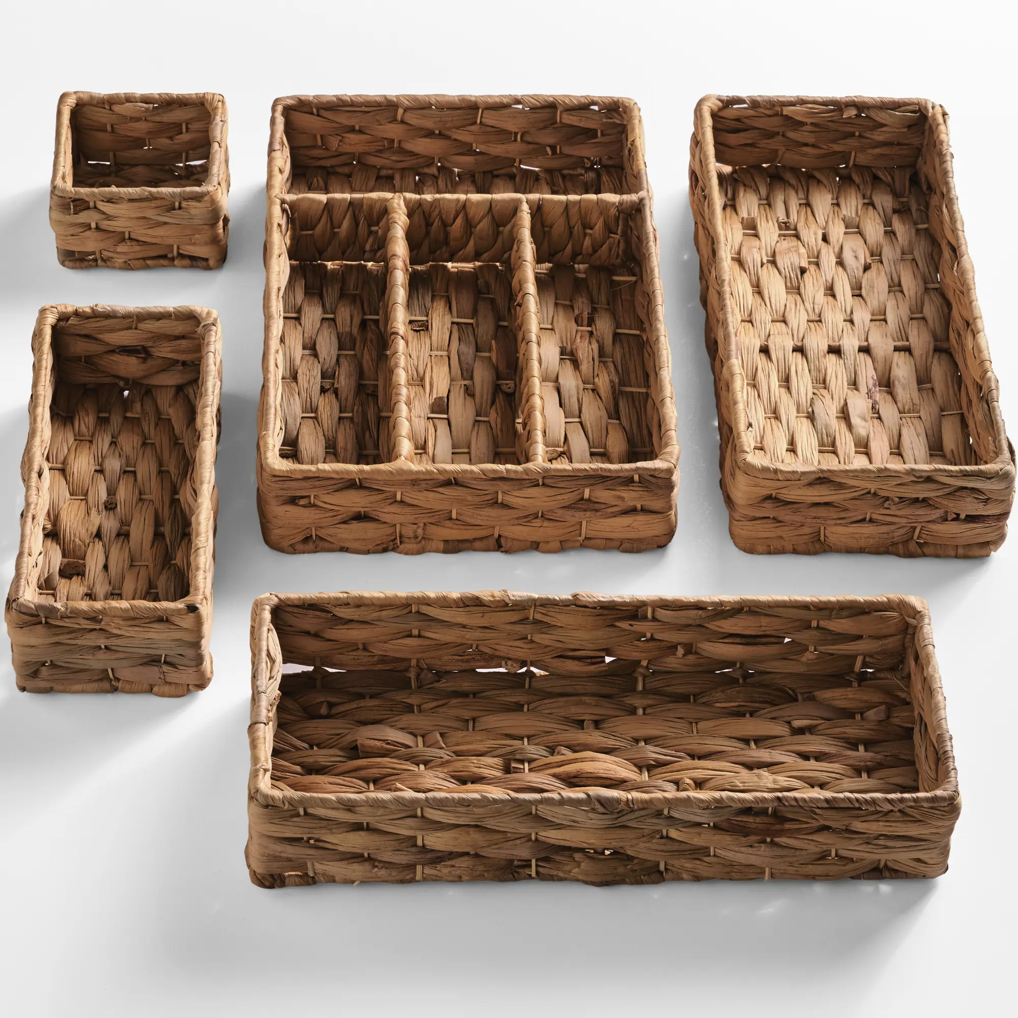 Best Choice Products 5PC Flatware Organizer Set, Woven Modular Silverware & Utensil Drawer Organizer Trays