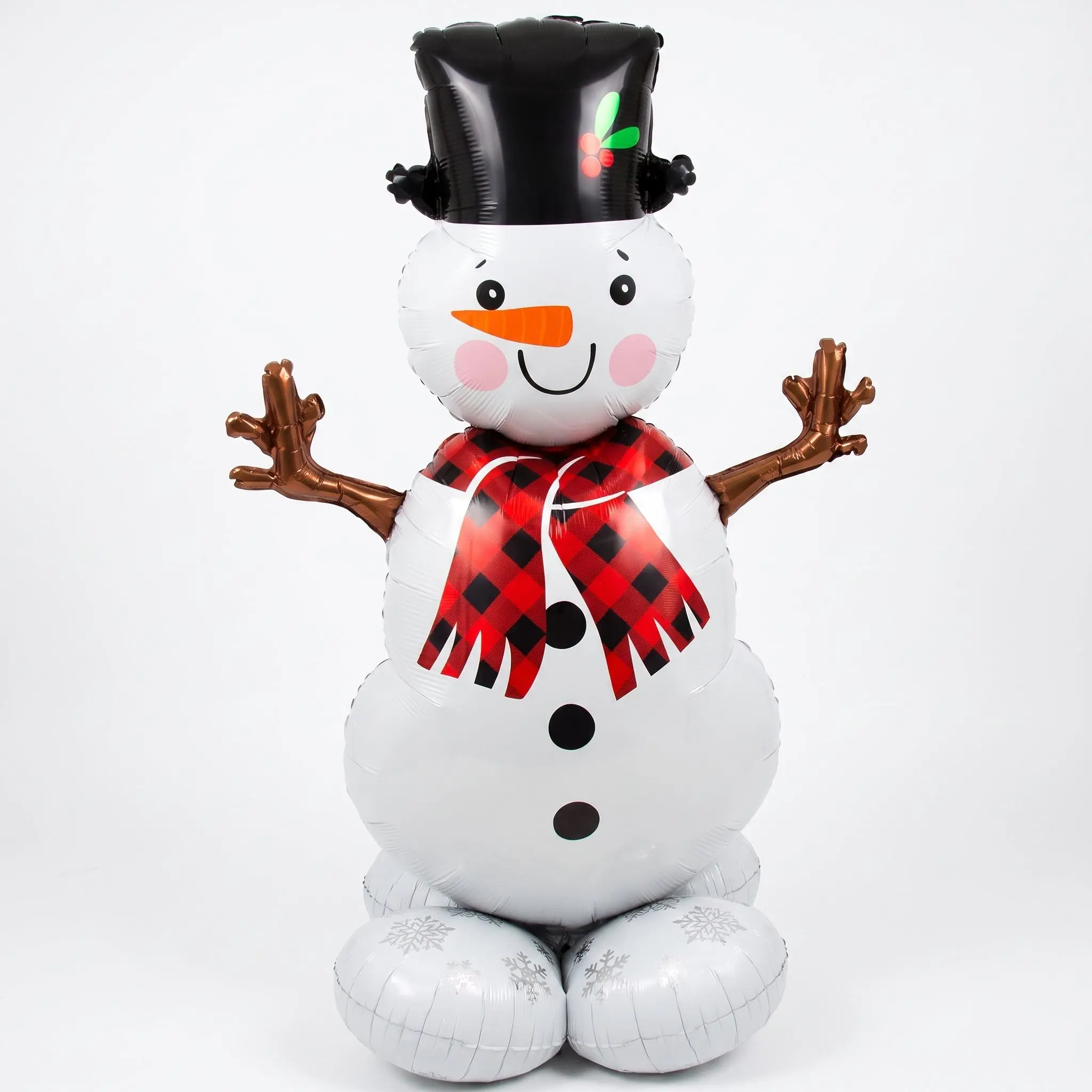 Festive 50-Inch Snowman AirLoonz Balloon - Christmas Foil Air Walker