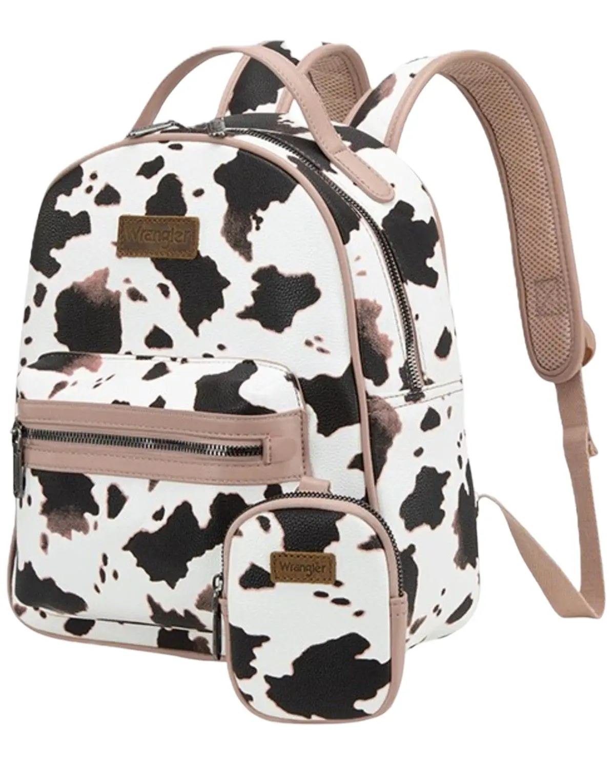 Wrangler Women's Women'S Cow Print Backpack With Coin Pouch - Wg133-8603 Pk