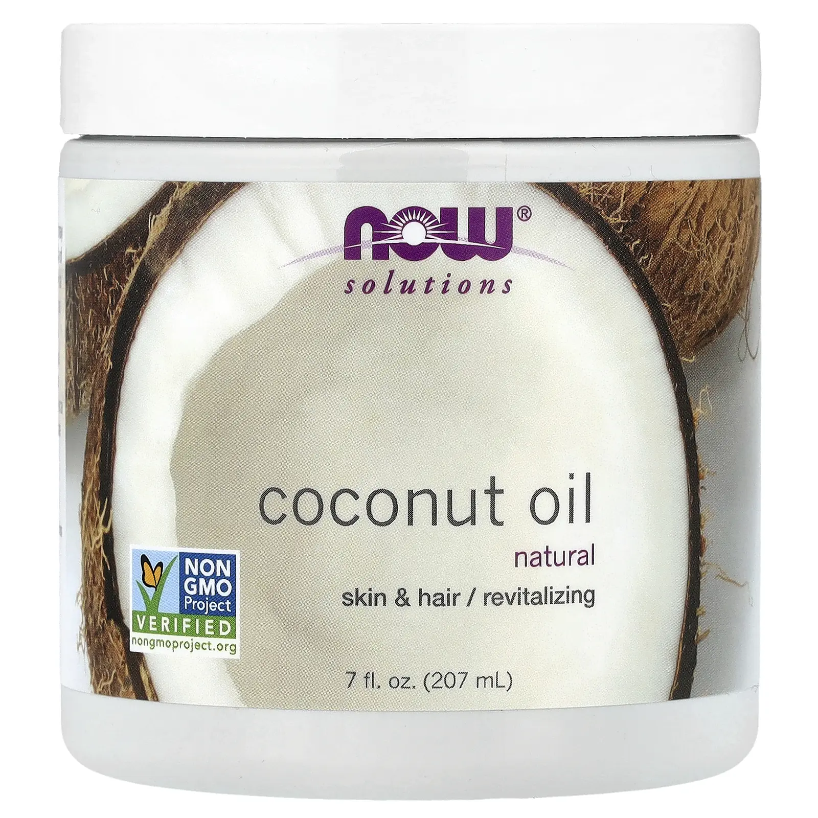 NOW Foods Solutions, Coconut Oil, Natural, 7 fl oz (207 ml) NOW Foods Solutions, Coconut Oil, Natural, 7 fl oz (207 ml)