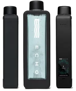 Flask Hydrogen Water Bottle - Active Hydration Solution with Water Intake Tracking & LCD Touch Screen - Compact & Convenient - Transparent Hydrogen Flask - 12 oz