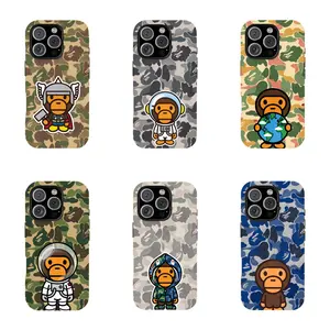 Bape Baby Milo Protective Camo Shell – Impact Dispersion 2-Piece Hard Case, Flexible Rubber Grip Liner, Glossy UV-Safe Finish |   Works with iPhone Pro Max/Plus (17-11)
