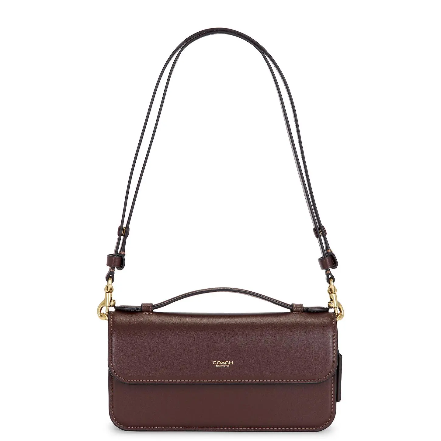 Coach Refined Calf Leather New York Elora Top Handle Crossbody Bag in Maple Coach Refined Calf Leather New York Elora Top Handle Crossbody Bag in Maple