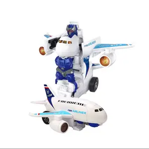 Misty Spray Plane Deformation Robot Toy for Kids F39 Airliner Transformable Model