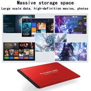 16TB Large Capacity External Hard Drive Quiet Operation Mobile Storage SSD USB3.2 Type-C High Speed Solid Stae Disk For PC MAC flash