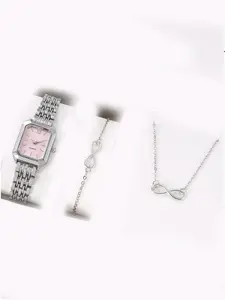 2-piece exquisite and versatile women's watch set, fashionable quartz watch, casual steel strip watch, women's watch set