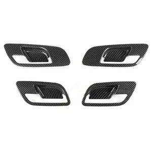 Carbon Fiber Style Inner Door Bowls Trim Cover for 2007-2013 Chevy Suburban Avalanche Tahoe GMC Yukon Sierra Car Interior Kit Replacement