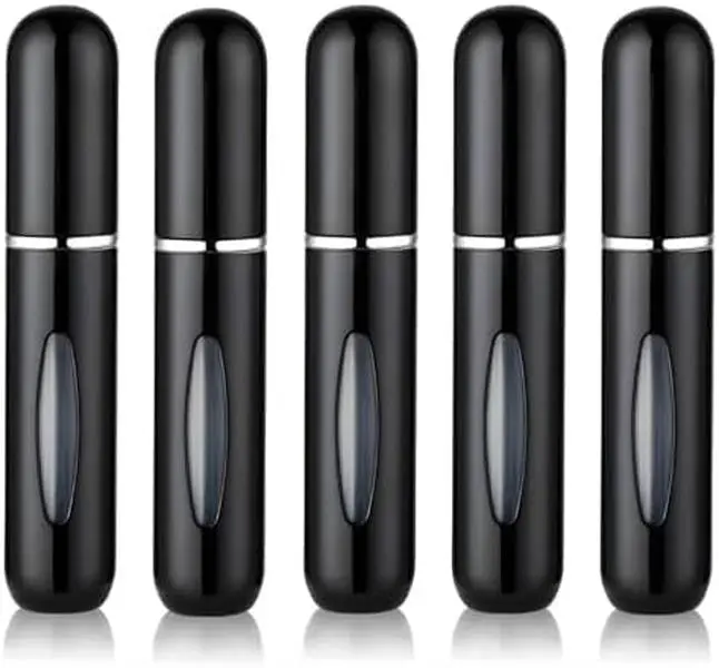 5 count Cologne Travel Bottle, Perfume Travel Refillable, Perfume Atomizer, Mini Spray Bottle and Small Cologne Sprayer for Daily Use