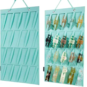 Hair Claw Clips Organizer, Over the Door Closet Organizer, Large Hair Clip Storage for Women Girls, Hanging Hair Accessories Holder Organizer for Wall Door Closet