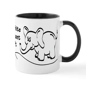 CafePress - My White Elephant Gift Signature Mug Mugs - 11 oz Ceramic Mug - Novelty Coffee Tea Cup