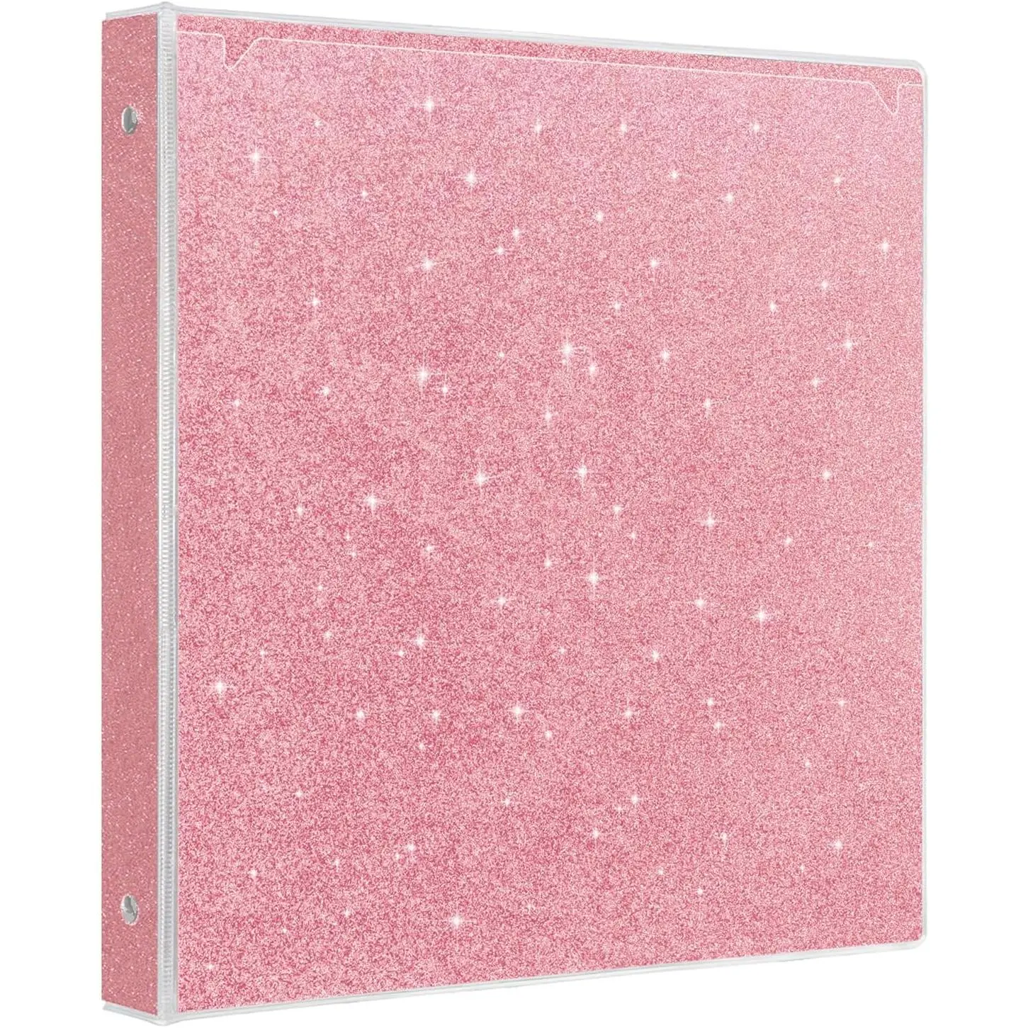 3 Rings Binder for School Supplies, 1 Inch Round Rings to Hold 300 Sheets, Fashion View Binders, Glitter