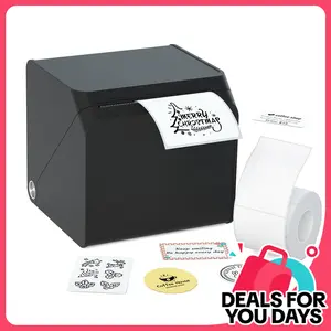 HPRT T260LR 2" Portable Bluetooth Label Maker Machine, Inkless Sticker Printer with Tape for Small Business, Office, School & Storage Bins#SummerWins #DealsForYouDays