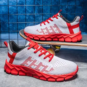 Shoes for Gentlemen Plus Size Mens Knit Running Shoes - Ultra-Comfortable Soft Sole Sneakers for Outdoor Jogging - Secure Lace-Up, Breathable & Lightweight - Ideal for Winter & Autumn