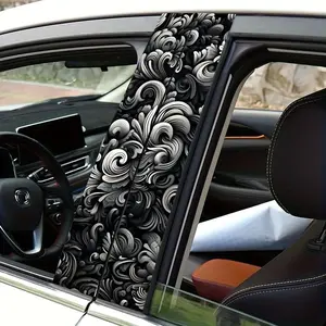 Car B-pillar Sticker, 3D Embossed Design Car B-pillar Decal, Car Decals, Self-adhesive Car Exterior Decorative Sticker, Vehicle Exterior Decoration, Universal Car Accessories