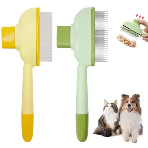 Customizable Size Deshedding Flea Comb for Cats & Dogs Long & Short Stainless Steel Teeth Pet Hair Removal Brush