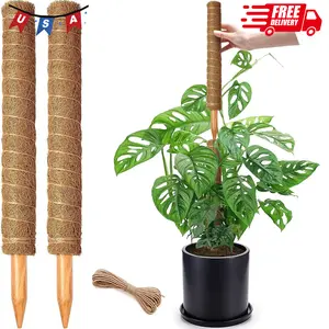 2 Pack 17 Inch Moss Pole, Stackable Moss Poles